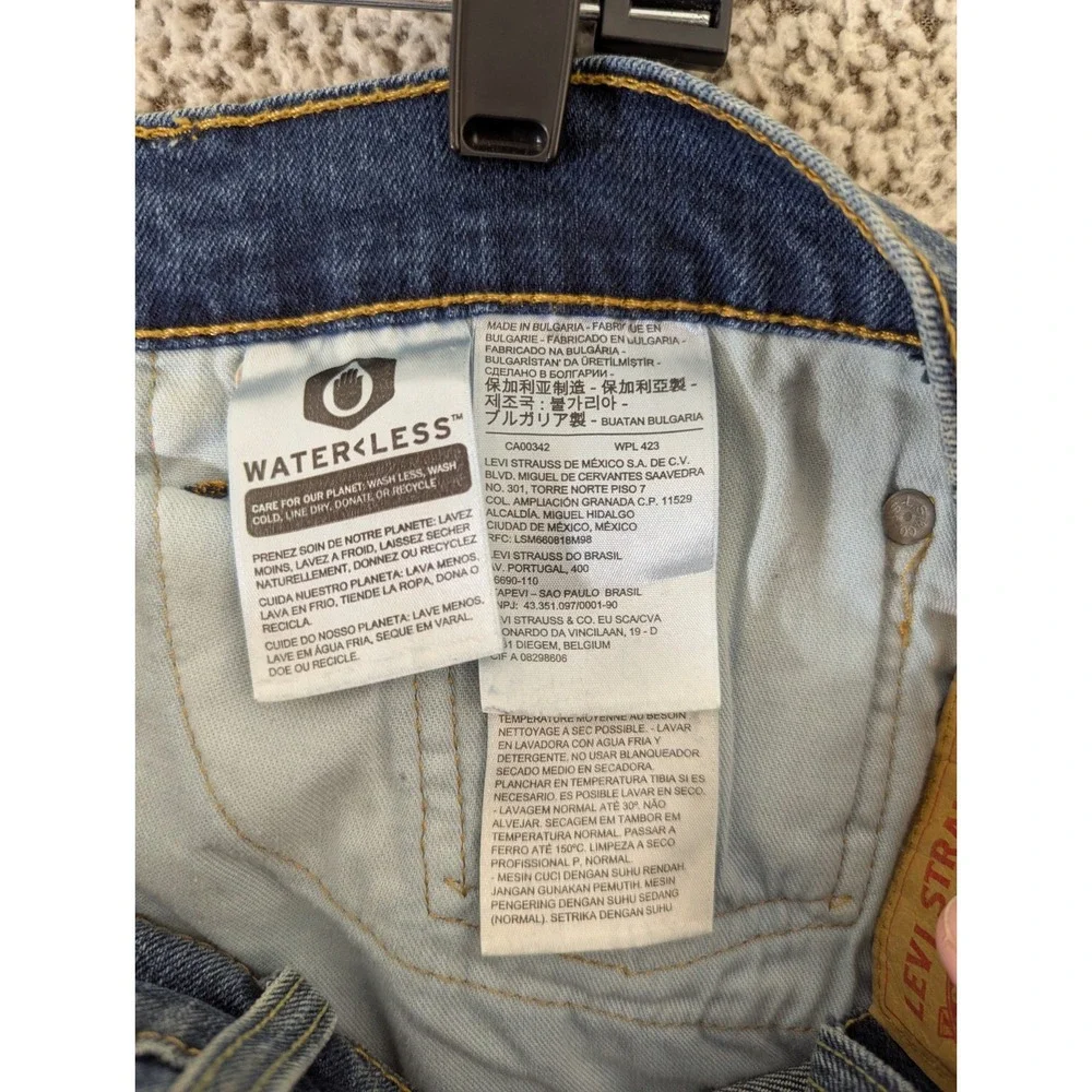 Levis 559 Men's Jeans Size 38×30‎ Blue Relaxed Straight Wide Leg Altered Read